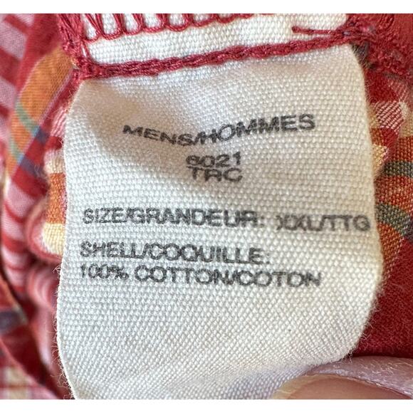 Woolrich Plaid Shirt XXL Rust Red Cotton Button Front Fall Outdoor Workwear - Picture 7 of 8